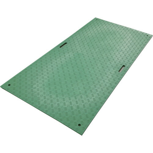 ウッドプラスチック 工事用敷板 Wボード 両面凸 カラー:緑 910mm×1820mm(持ち手2) B0918-20-GRSB-M2K4
