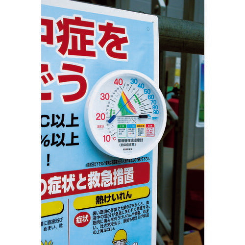 ユニット 熱中症対策標識 温湿度計付 HO-18