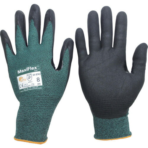 エーティージー 耐切創手袋 マキシフレックス・カット 34-8743 Mサイズ 34-8743-M
