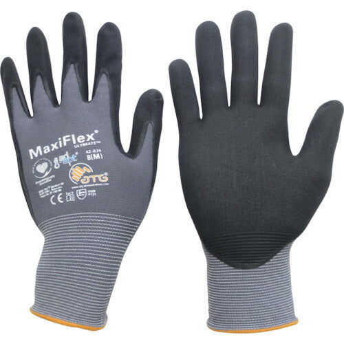 エーティージー ニトリル背抜き手袋 マキシフレックス・アルティメイト 42-874 Mサイズ 42-874-M