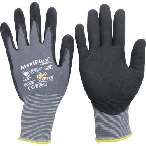 エーティージー ニトリル背抜き手袋 マキシフレックス・アルティメイト 42-874 XLサイズ 42-874-XL