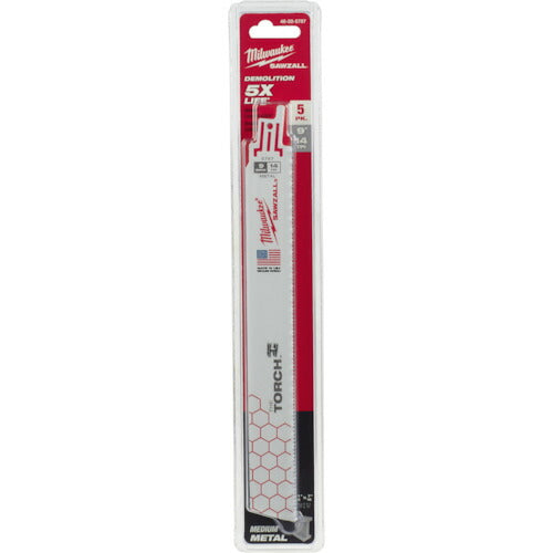milwaukee TORCH金工用レシプロソーブレード 14TPI 229mm(5本パック) 48-00-5787