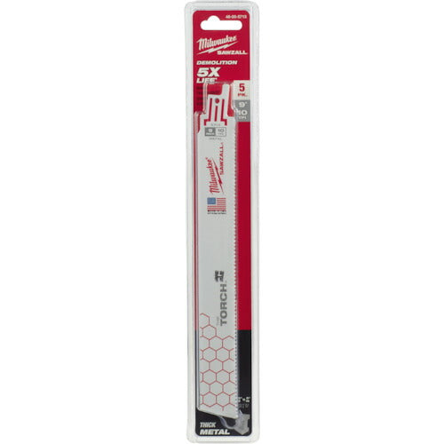 milwaukee TORCH金工用レシプロソーブレード 10TPI 229mm(5本パック) 48-00-5713