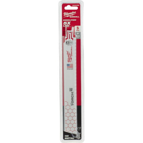 milwaukee TORCH金工用レシプロソーブレード 24TPI 229mm(5本パック) 48-00-5790