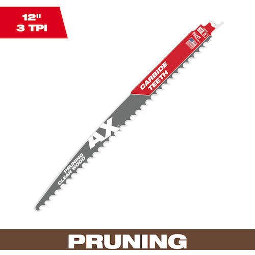 milwaukee AX 剪定用カーバイドレシプロソーブレード 3TPI 305mm(1本) 48-00-5233