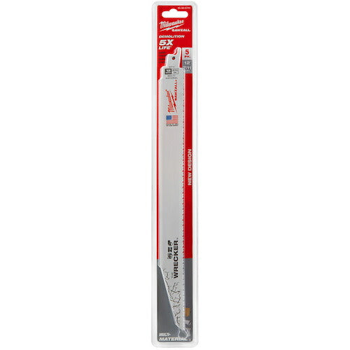 milwaukee WRECKER 解体用レシプロソーブレード 7/11 TPI 305mm(5本パック) 48-00-5711