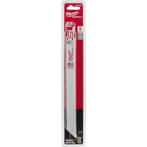 milwaukee THIN KERF金工用レシプロソーブレード 18TPI 229mm(5本パック) 48-00-5188