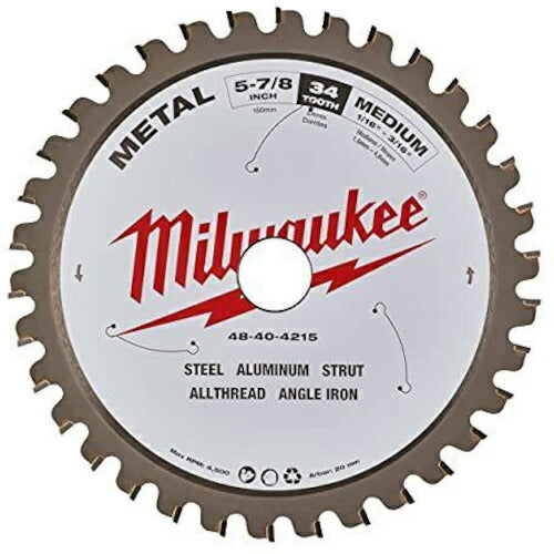 milwaukee 150mm チップソーカッター用交換刃 34T (鉄鋼用) 48-40-4215