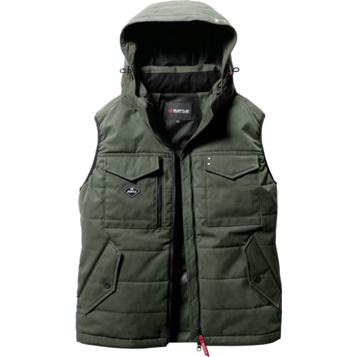 BURTLE 防寒ベスト 5054-14-L ミルスグリーン 5054-14-L