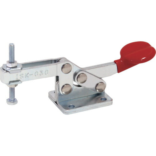 育良 下方押え型トグルクランプ スチール 水平ハンドル(31106) クランプアーム移動角度65° フランジベース 締付力0.3kN ISK-030