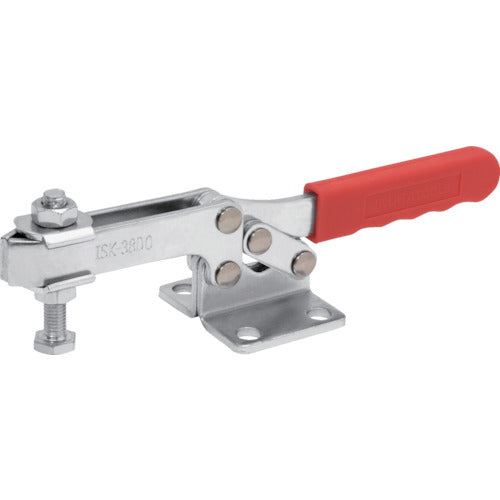 育良 下方押え型トグルクランプ スチール 水平ハンドル(31209) クランプアーム移動角度65° フランジベース 締付力5.0kN ISK-38D0