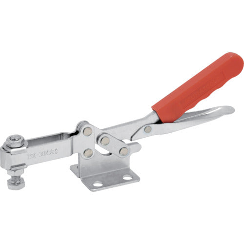 育良 下方押え型トグルクランプ スチール 水平ハンドル(31211) クランプアーム移動角度85° フランジベース 締付力3.0kN ISK-38KL0
