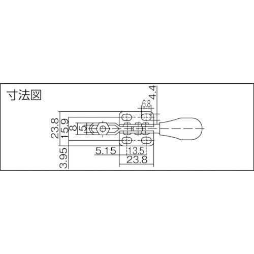 育良 下方押え型トグルクランプ 水平ハンドル(31105) ISK-HH2500