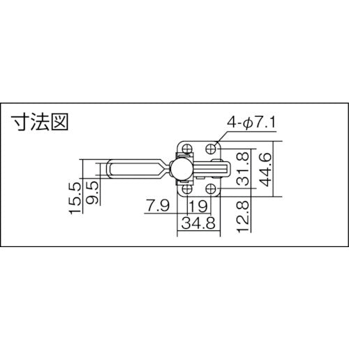 育良 下方押え型トグルクランプ 垂直ハンドル(31306) ISK-HV4530-XL