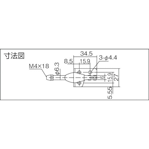 育良 横押し型トグルクランプ(31403) ISK-SL100