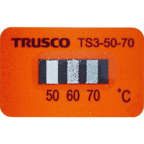TRUSCO 温度シール3点表示不可逆性50℃~70℃(40枚入り) TS3-50-70