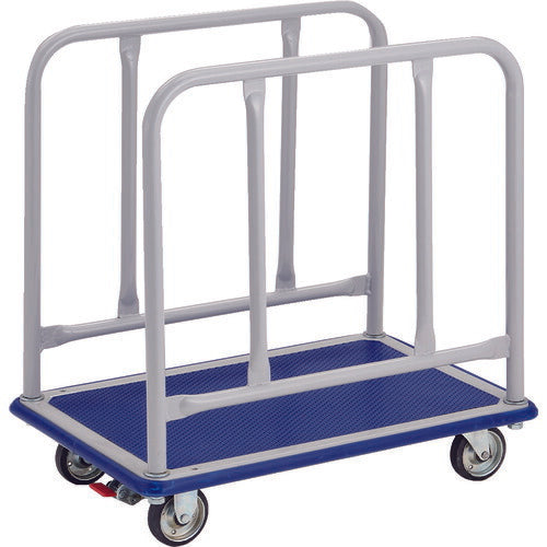 【取寄品】 TRUSCO プレス製運搬車 台車 ドンキーカート サイドハンドル 740×480 ストッパー付 110NS 【送料都度見積】