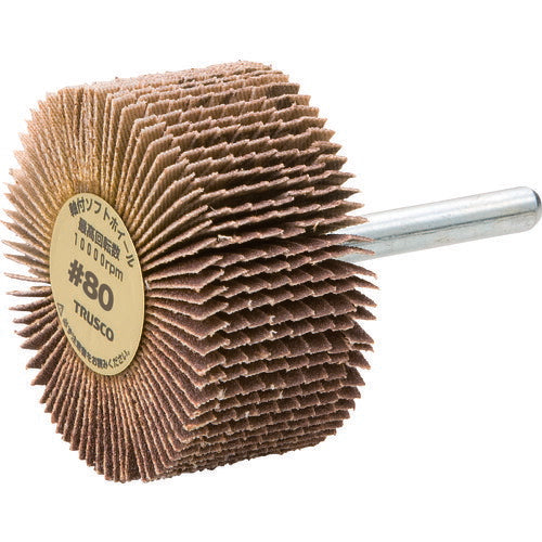 【取寄品】 TRUSCO 軸付ソフトホイール 外径50X厚25X軸6 (5個入) 粒度#80 80# YS52580 【送料都度見積】