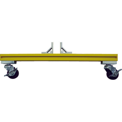 【取寄品】 TRUSCO アルミ安全フェンス用T字型脚キャスター付 イエロー AFKC-Y 【送料都度見積】