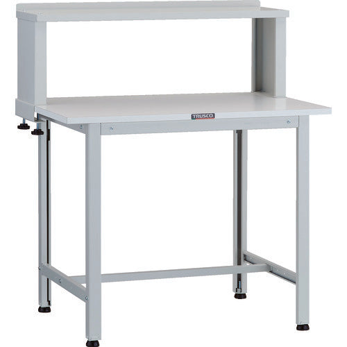 TRUSCO 軽荷重作業台(200kg)AO型 900X600XH1044(全高) 上棚付 ホワイト色 AO-0960YURB