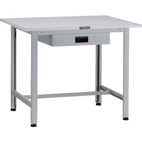 TRUSCO 軽荷重作業台(200kg)AO型 900X750XH740 薄型1段引出付 ホワイト色 AO-0975UDK1