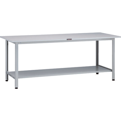 TRUSCO 軽荷重作業台(200kg)AO型 1800X600XH740 下棚2枚付 ホワイト色 AO-1860LT2