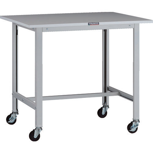 TRUSCO 軽荷重作業台(100kg)AO型 900X750XH808 φ75キャスター付 ホワイト色 AOR-0975C75