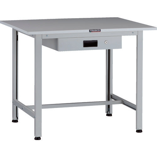 TRUSCO 軽荷重作業台(200kg)AO型 900X750XH740 薄型1段引出付 ホワイト色 AOR-0975UDK1