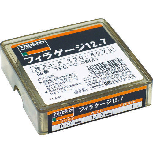 TRUSCO フィラーゲージ 0.03mm厚 12.7mmX1m ステンレス製 TFGS0.03M1