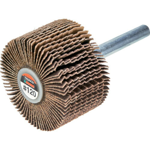 【取寄品】 TRUSCO 軸付ソフトホイール 外径40X厚25X軸6 (5個入) 粒度#120 120# YS425120 【送料都度見積】