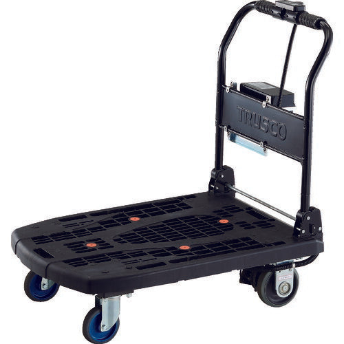 【取寄品】 TRUSCO カルティオビッグ電動センシングアシスト付 900X600 折畳ハンドル 黒 MPK-SA906-BK 【送料都度見積】