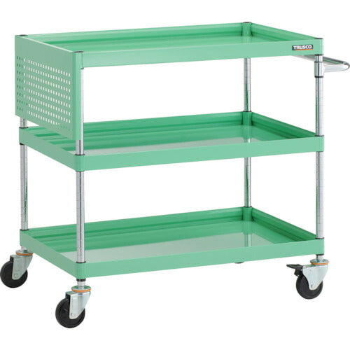 【取寄品】 TRUSCO ツールワゴン ファルコンワゴン 900X600 短パネル付 ヤンググリーン FAW-993PS-YG 【送料都度見積】