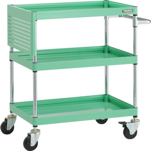 【取寄品】 TRUSCO ツールワゴン ファルコンワゴン 750X500 短パネル付 ヤンググリーン FAW-973PS-YG 【送料都度見積】