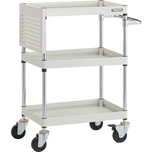 【取寄品】 TRUSCO ツールワゴン ファルコンワゴン 600X400 短パネル付 ホワイト FAW-963PS-W 【送料都度見積】