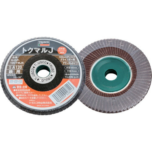 TRUSCO トクマルJ アランダム Φ100 (10枚入) 120# GP-100TMJA(120)