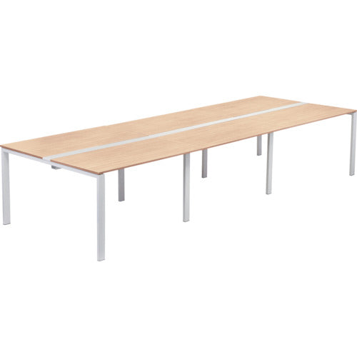 【取寄品】 TRUSCO フリーアドレス用デスク 3600X1300X720 ナチュラルXホワイト TFAD3613NR-W 【送料都度見積】