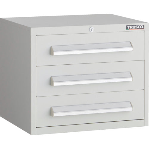 TRUSCO WLVR型キャビネット 500X412XH420 引出3段 ホワイト色 WLVR-424-W