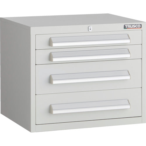 TRUSCO WLVR型キャビネット 500X412XH420 引出4段 ホワイト色 WLVR-422-W