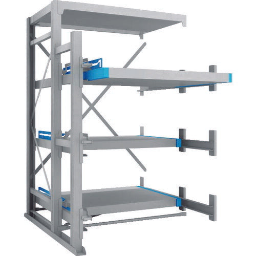 【取寄品】 TRUSCO フルスライダーラック スライド3段 スチール板付 連結 NSFP-21-3R 【送料都度見積】