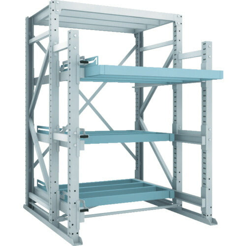 【取寄品】 TRUSCO フルスライダーラック スライド4段 スチール板無し 連結 NSFS-24-4R 【送料都度見積】