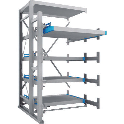 【取寄品】 TRUSCO フルスライダーラック スライド4段 スチール板付 連結 NSFP-24-4R 【送料都度見積】