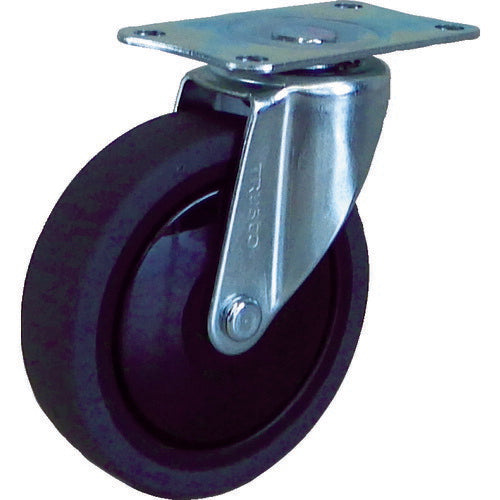 TRUSCO 樹脂台車カルティオ用省音キャスター Φ100エラストマー車 自在 TYSFHG-100SEL