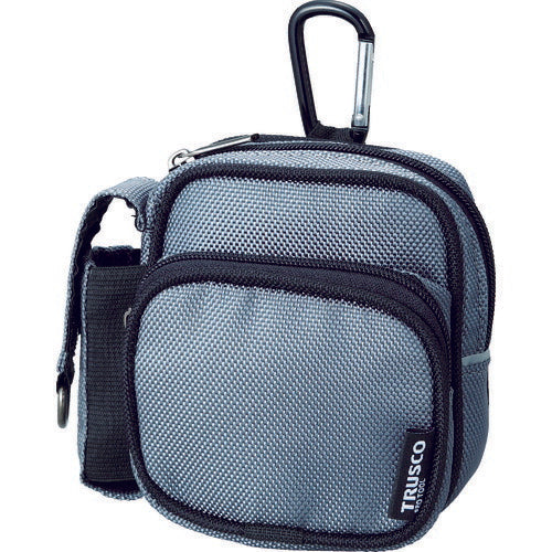 【取寄品】 TRUSCO コンパクトツールケース ツーワイドポケット グレー TCTC1802-GY 【送料都度見積】