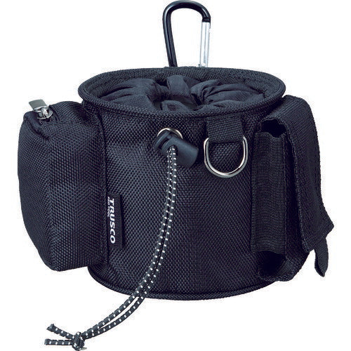 【取寄品】 TRUSCO コンパクトツールケース シボリポケット ブラック TCTC2003-BK 【送料都度見積】