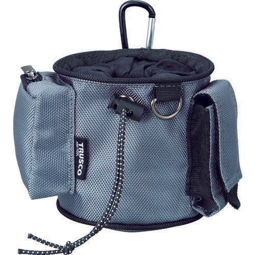 【取寄品】 TRUSCO コンパクトツールケース シボリポケット グレー TCTC2003-GY 【送料都度見積】