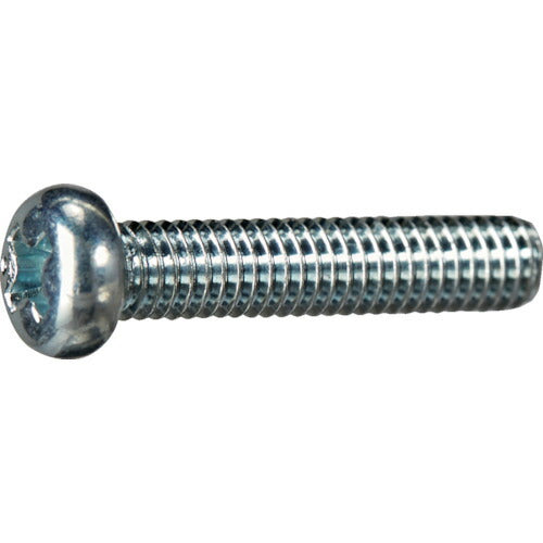 TRUSCO 皿頭小ねじ ユニクロ 全ネジ M3×20 50本入 少量パック Y825-0320