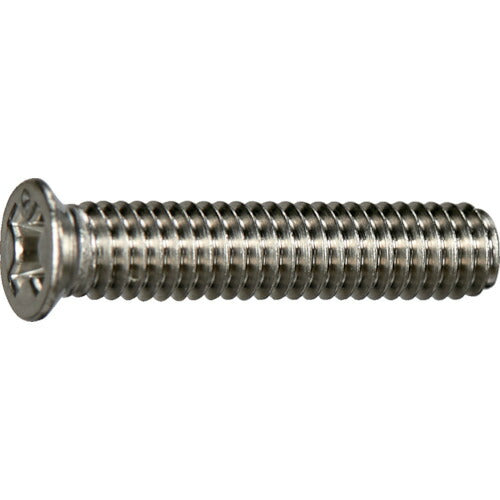 TRUSCO 皿頭サッシュ小ねじ ステンレス 全ネジ M4×10 20本入 少量パック Y830-0410