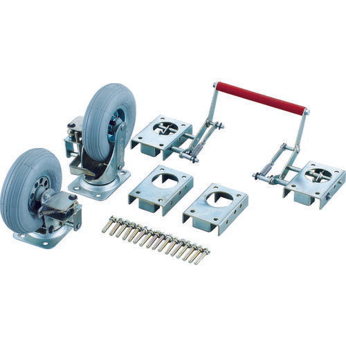 【取寄品】 TRUSCO プレス製台車 ドンキーカート 300番用ブレーキ空気入り自在車輪付 300NARJB 【送料都度見積】