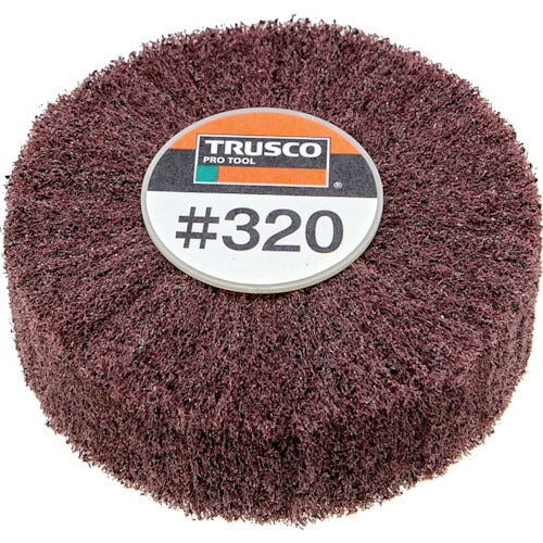 【取寄品】 TRUSCO スピンねじ式ナイロンホイール外径60×厚25 320# (5個入) UFNS625-320 【送料都度見積】