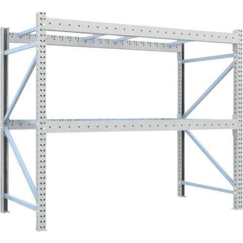 【送料都度見積】TRUSCO 重量パレットラック1トン2300×1100×H2000 2段 単体 1D-20B23-11-2